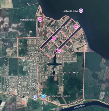 mapa de Vista del Mar