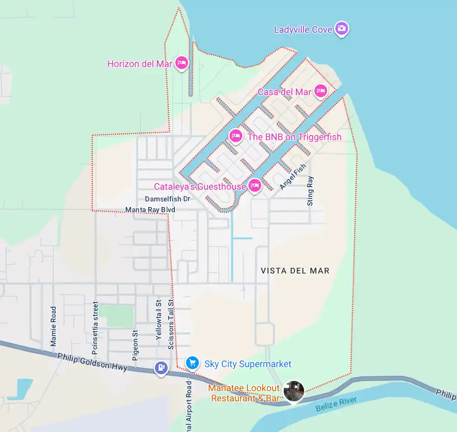 mapa de Vista del Mar